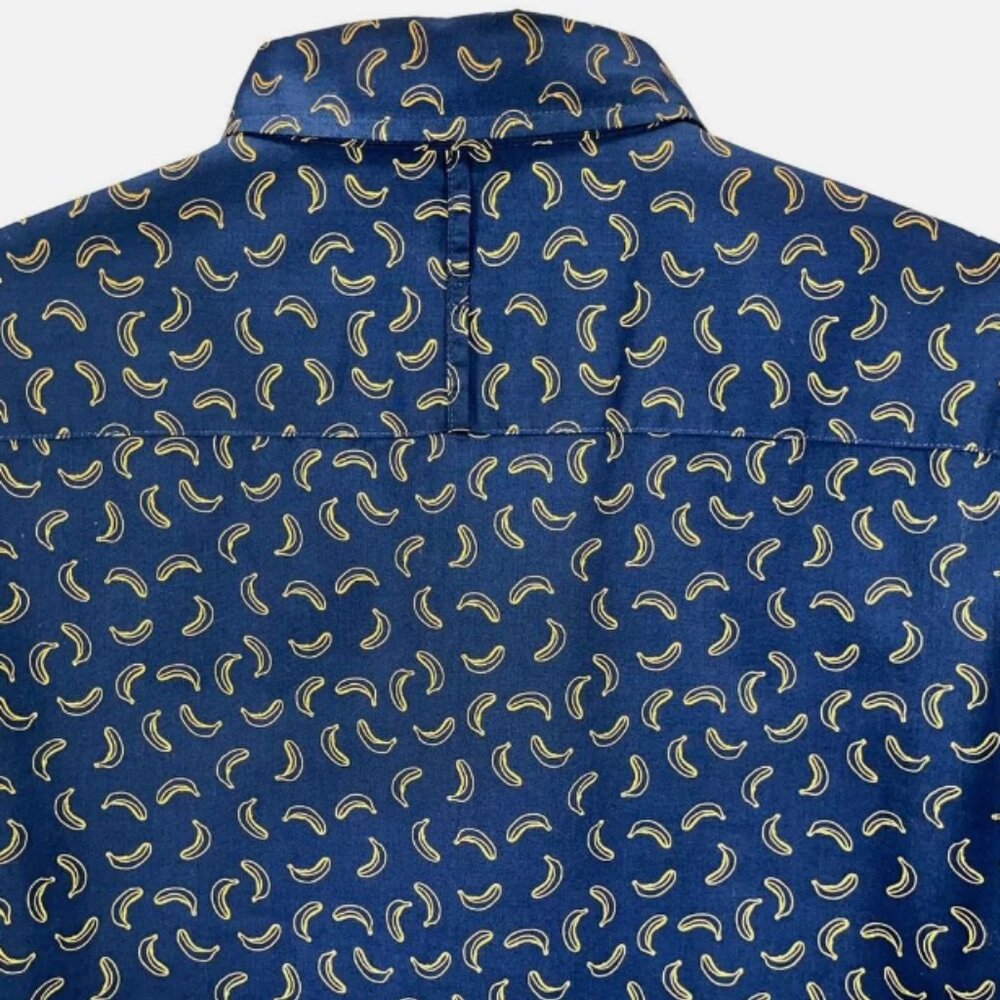 Banana Republic | Banana Print Luxe Poplin Untucked Slim Fit Shirt - Picture 5 of 5